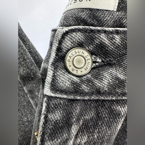 Pacsun Women's Pac Sun Sz 27 High Rise Black Wash Denim Straight Leg Mom Jeans - Picture 6 of 13